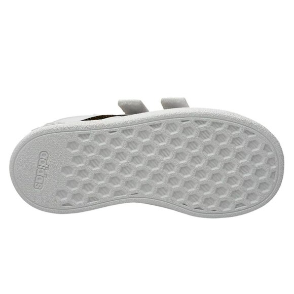 Adidas Grand Court Toddler Boy's Slip-on Sneaker Size 10 White Lightweight Shoes - Picture 11 of 12